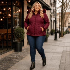 Jaqueta Plus Size Blusa Puffer Bobojaco Feminina Impermeavel Inverno Frio Forrada G1 a G6