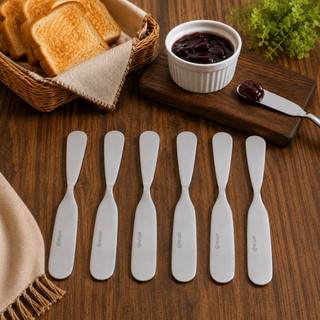 Kit 4/8/12 Espátula de Manteiga Espatula de Patê Espátula Inox Wolff para Mesa Posta