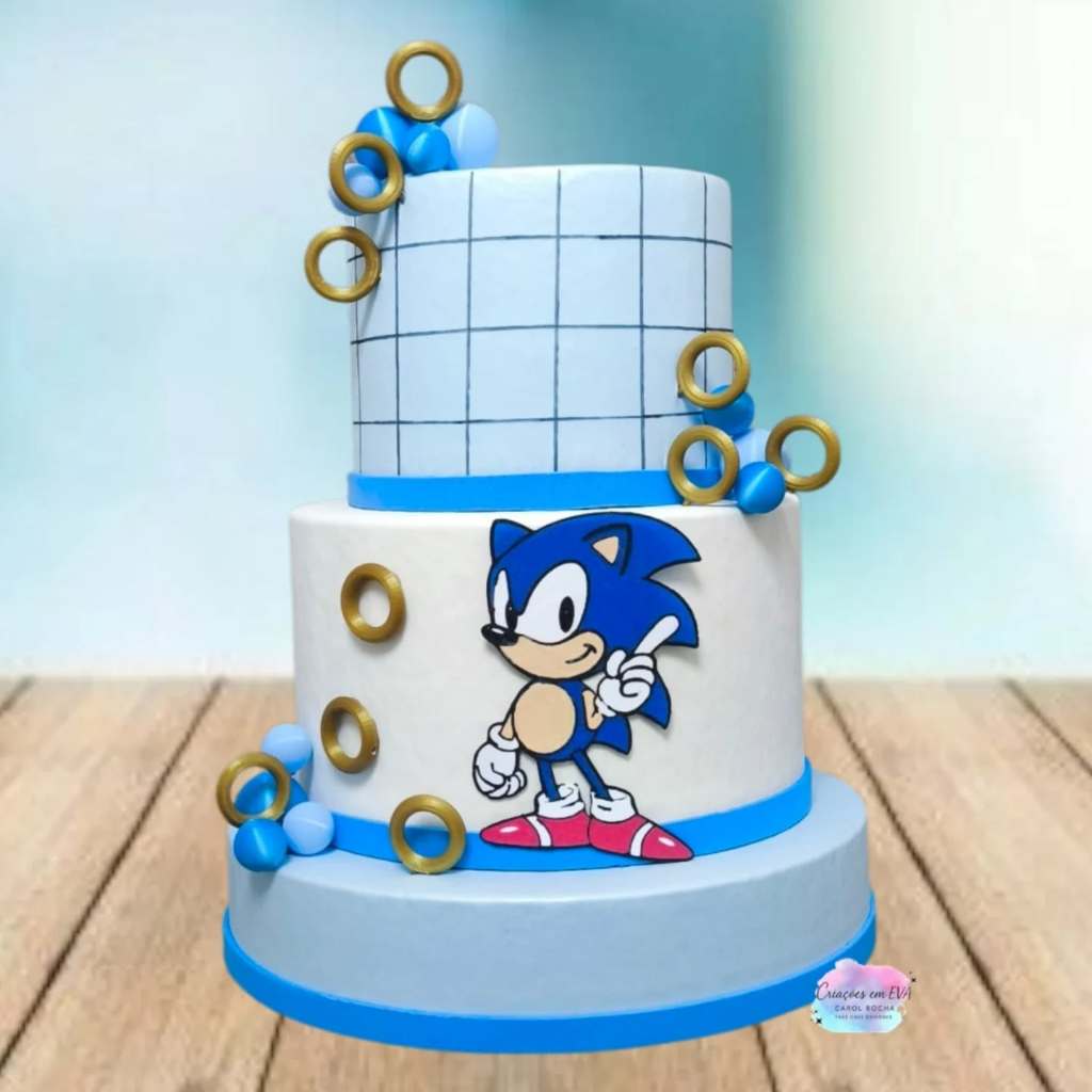 Bolo Fake Sonic - Criações em EVA