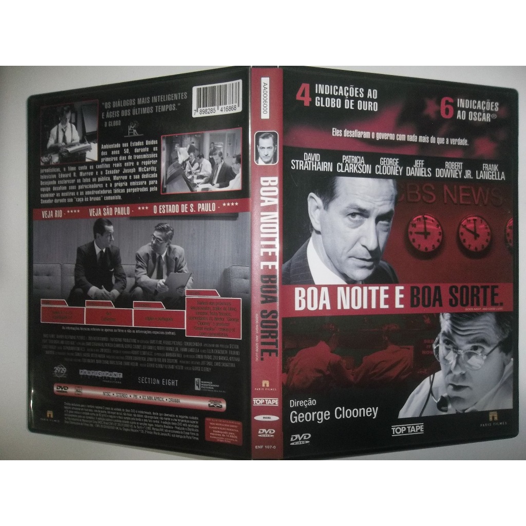dvd boa noite e boa sorte george clooney