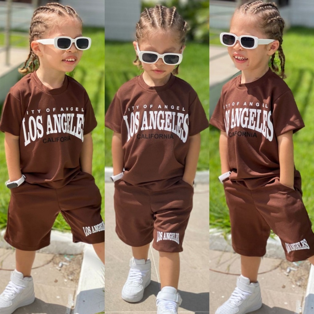 Conjunto Infantil Masculino Fim de Ano - Blusa + Bermuda Dry-Fit