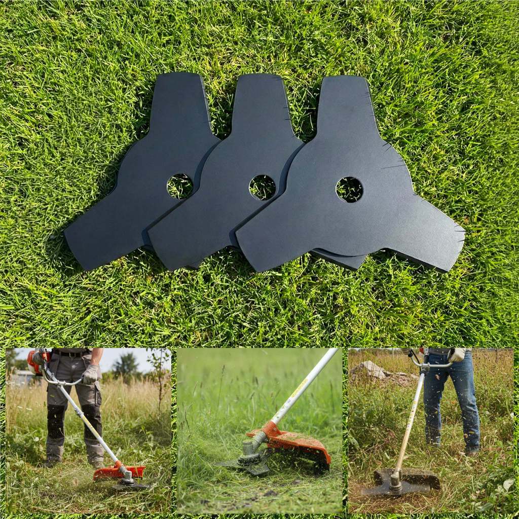 Kit 3 Lâminas Faca de corte 3 Pontas Discos Para Roçadeira Stihl Furo Central 20