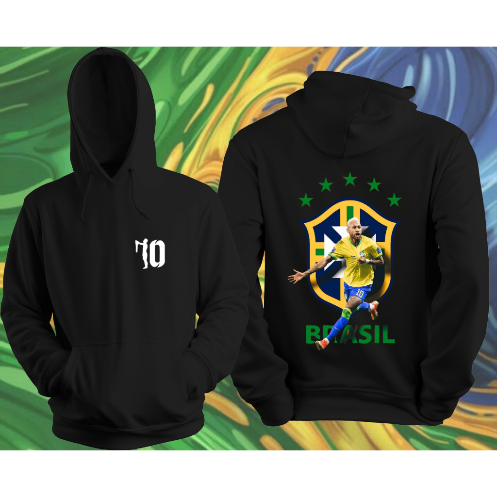 Moletom Blusa Canguru Estampa Neymar Jr CR7 Messi  Adulto e Infantil