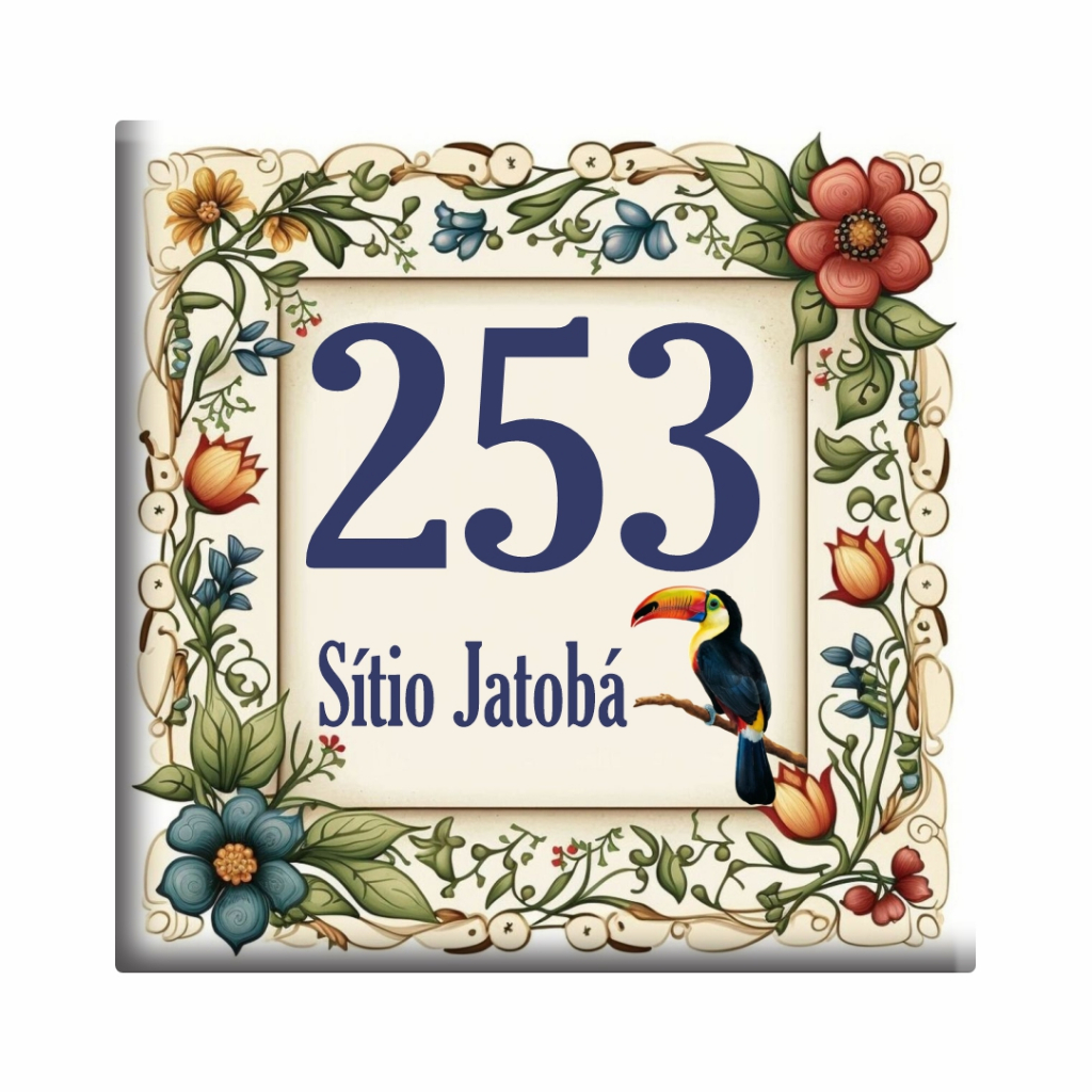Azulejo Número de Casa Personalizado e Nome da Rua e Número Placa para Muro Número Residencial 9