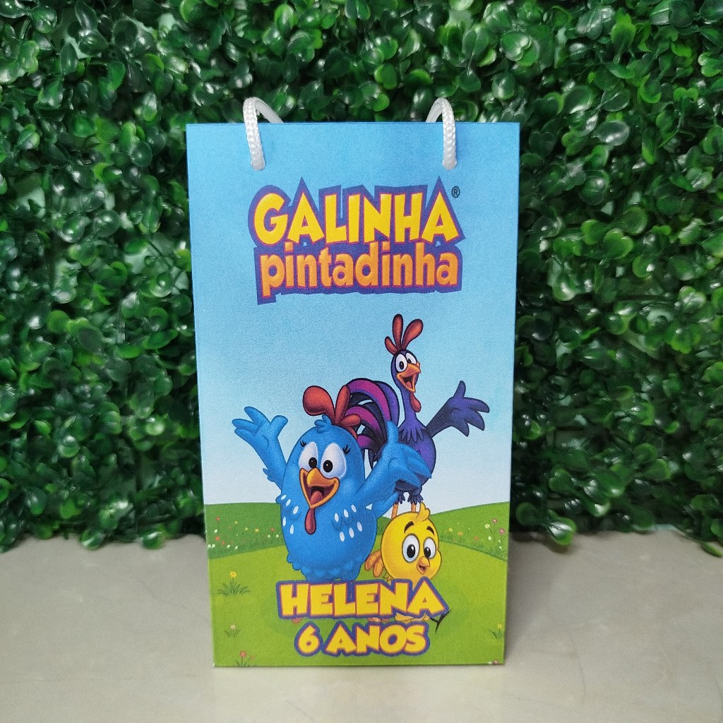 Sacolinha Personalizada Galinha Pintadinha Aniversário Lembrancinha Festa Infantil