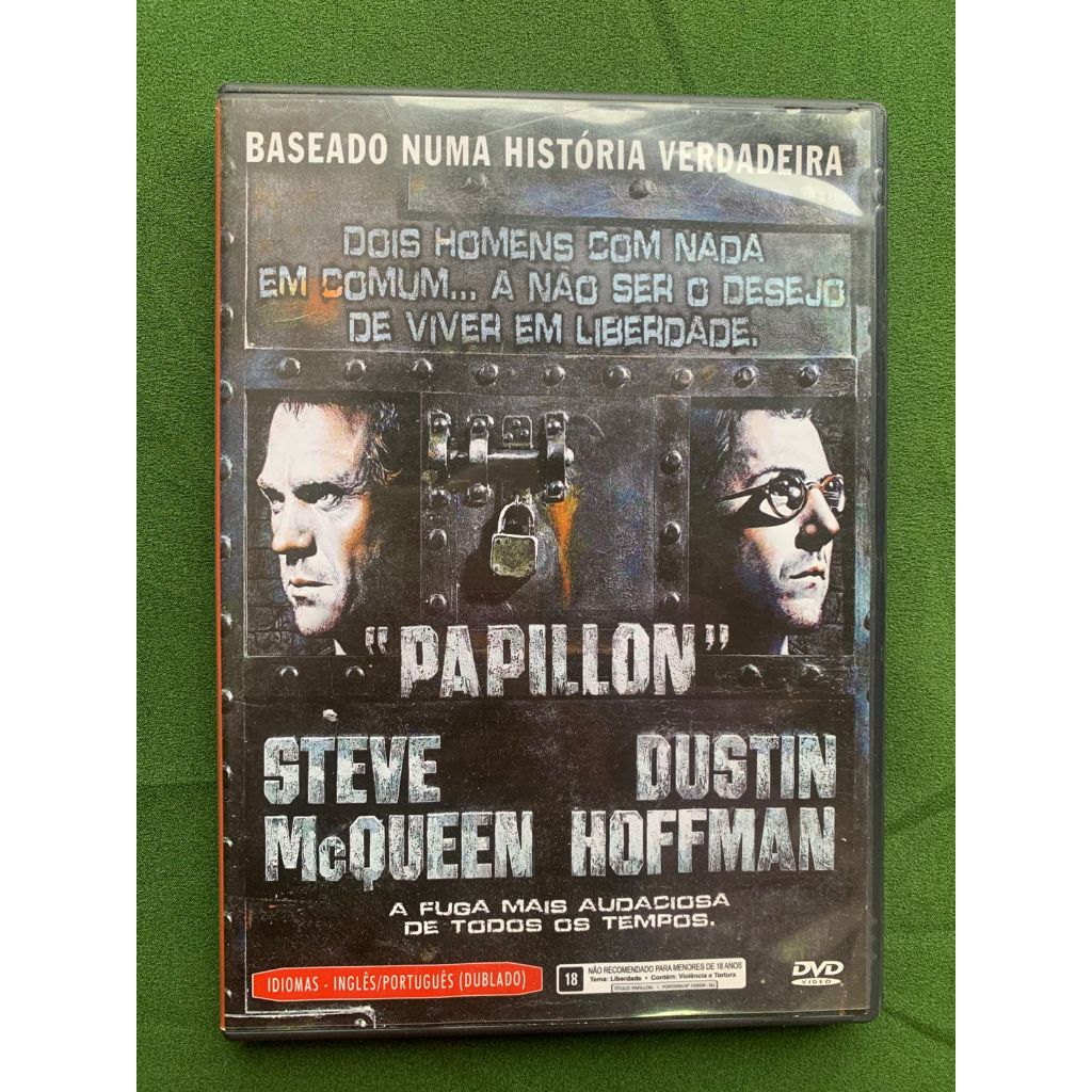 🎬 DVD Papillon – Estrelando Steve McQueen & Dustin Hoffman (Clássico Absoluto / Baseado numa História Verdadeira)