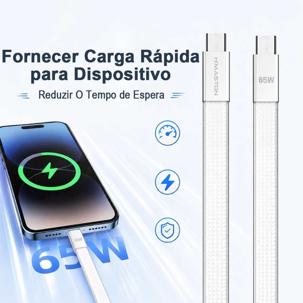 Hmaston 65W Cabo Rápido Tipo C Turbo 1M — imagem 2 de 2
