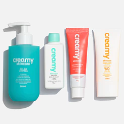 Kit Rotina Pele Oleosa - Gel de Limpeza, Tônico Antioleosidade Ácido Salicílico, Creme Hidratante Facial, Protetor FPS60