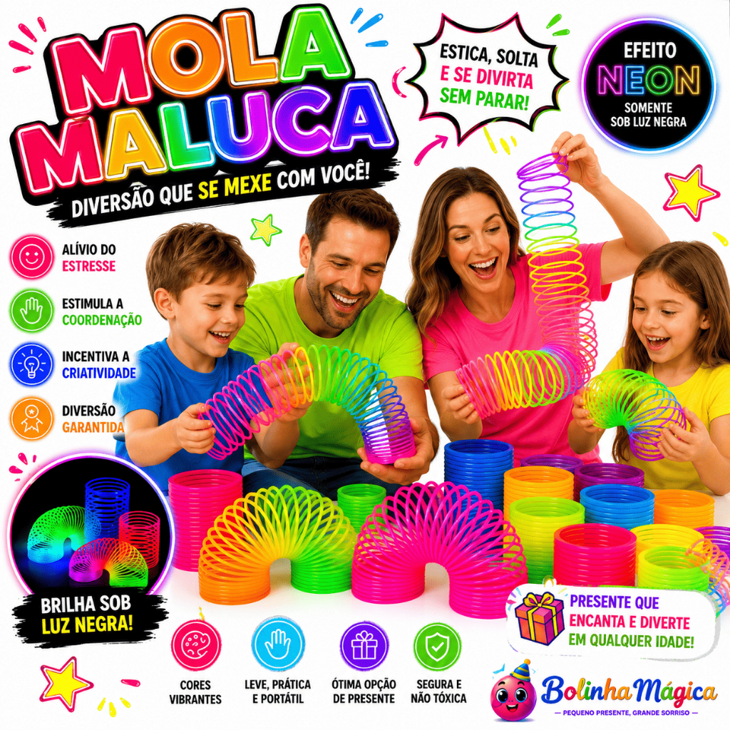 15 Mola Maluca Grande Neon Brinquedo Promoção Para Kit Festa Aniversario Prenda Quermesse novo