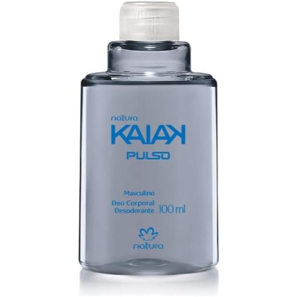 Deo Corporal Kaiak Pulso Natura 100ml - 24h Proteção, Vegano, Fragrância Amadeirada Refil