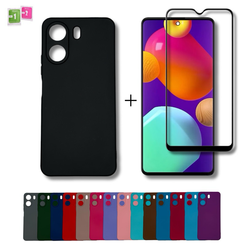 Kit Completo 3 em 1 Capa Capinha Premium Redmi 13c / Poco C65 + Pelicula de Vidro 3D Anti Impacto ENVIO IMEDIATO