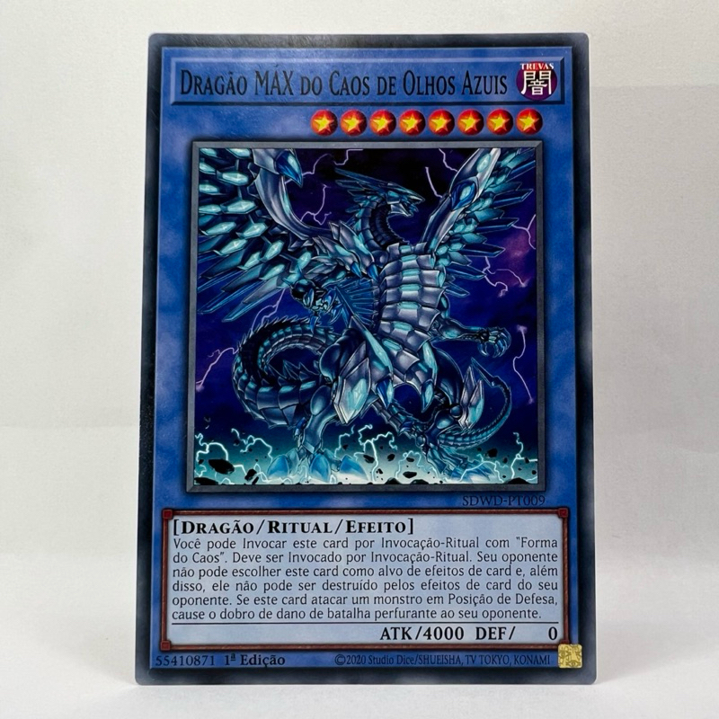 Dragão Max do Caos de Olhos Azuis 1° Edição Yugioh!