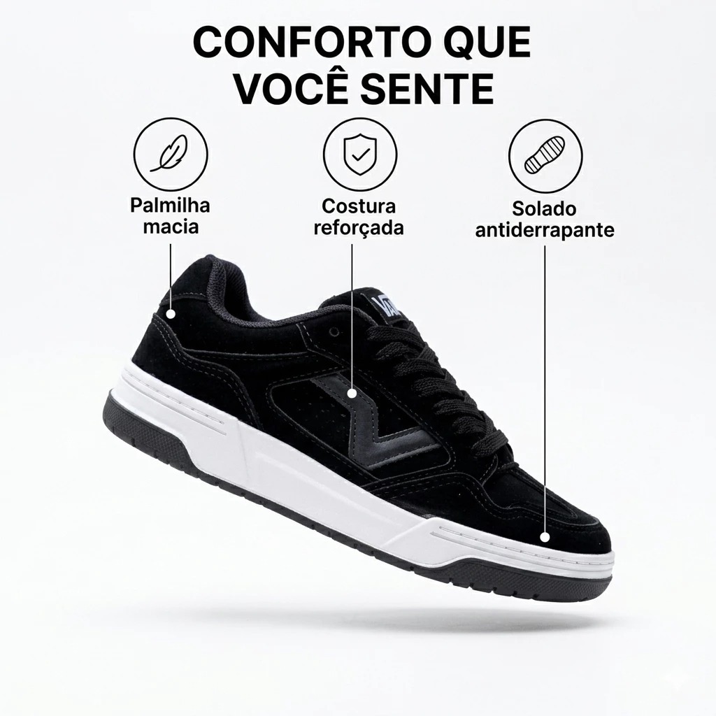 Tênis Masculino Feminino dia a dia Promoção Conforto Macio Sapatênis Novo