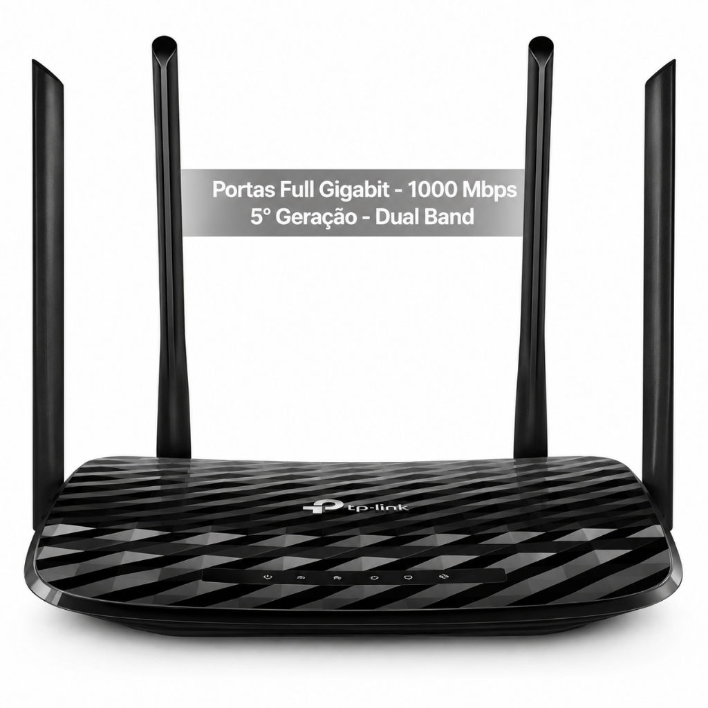 Roteador Wi-Fi 5 Gigabit Dual Band AC1300 EC225 Alta Velocidade 5GHz 2.4GHz 4 Antenas Easy Mesh