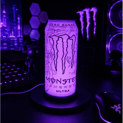 Luminária Monster Energy Ultra Colorida - Decoração para gamers