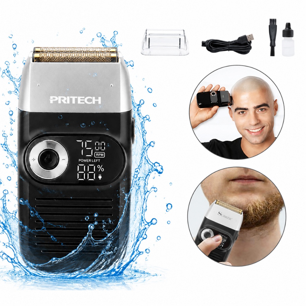 Barbeador E Cortador Shaver Elétrico Profissional Bivolt Aparador de Pelos