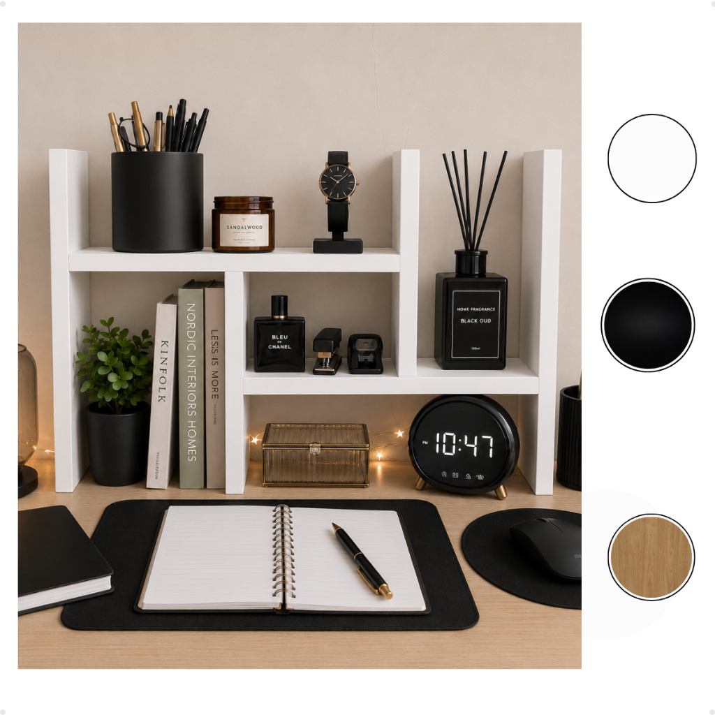 Nicho Organizador Ajustável De Mesa Decoração Livros Quarto Escritório
