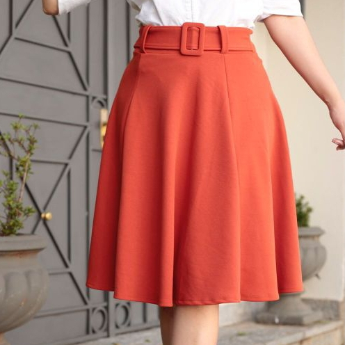 Saia Godê com Cinto Moda Evangélica Feminina