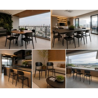 Conjunto Cadeira Nana Preta Estilo Urbano – Moderna e Prática