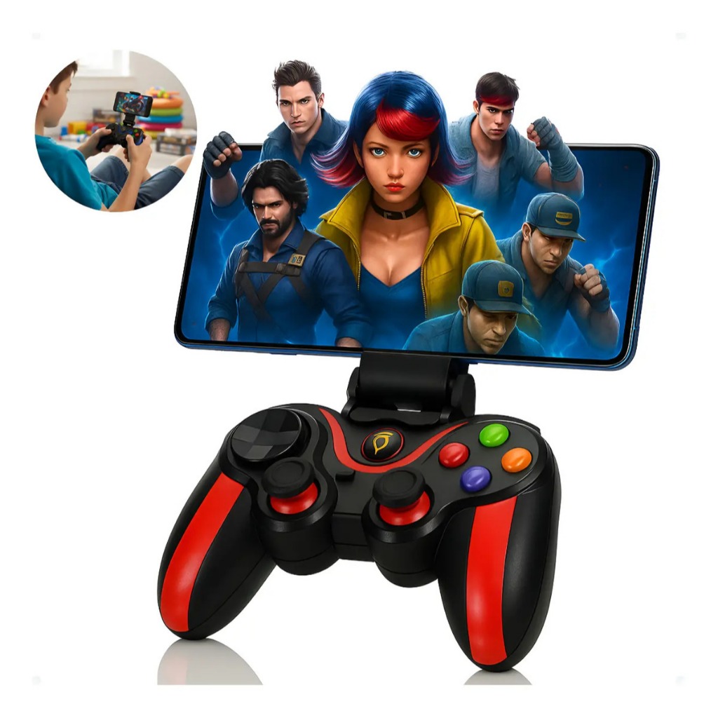 Controle Gamer Jogar No Celular Bluetooth Manete Joystick Gamepad Mobile Bluetooth