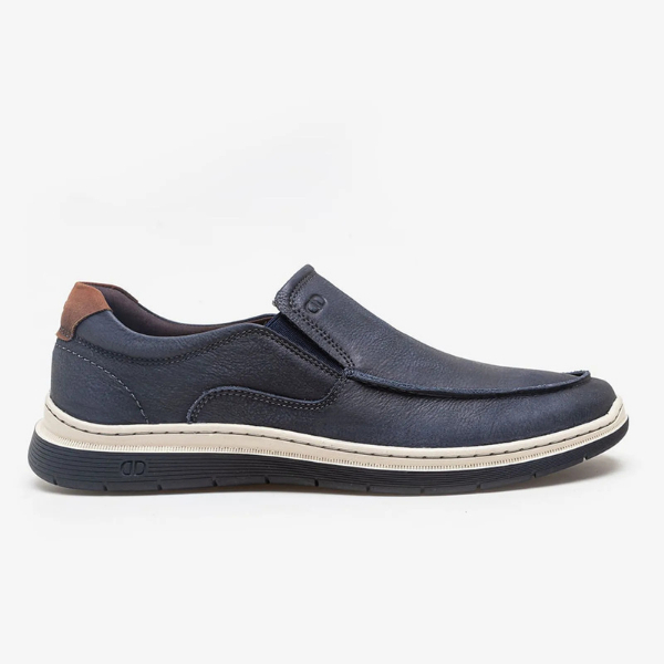 Sapatênis Masculino Slip On Tênis Casual Calce Fácil Prático Confortável Easy Leave Navy Democrata