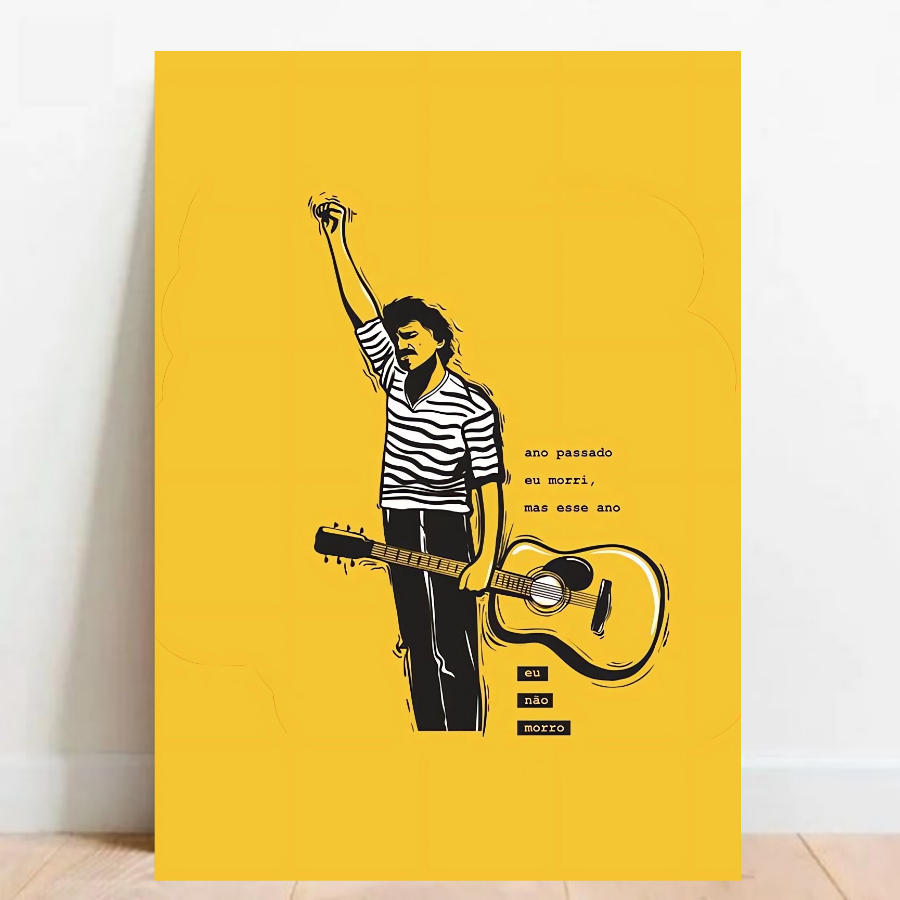 Quadro Placa Decorativa Belchior MPB Rock Musica e decoração ArtemQuadros 21