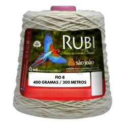 Barbante Rubi Crú São João 400g – Fio 8 | 300 Metros