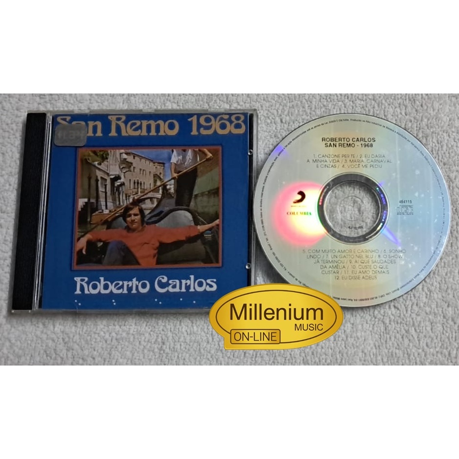 CD Roberto Carlos  San Remo 1968 - 1975 Original Gravadora Colecionador Ótimo Estado