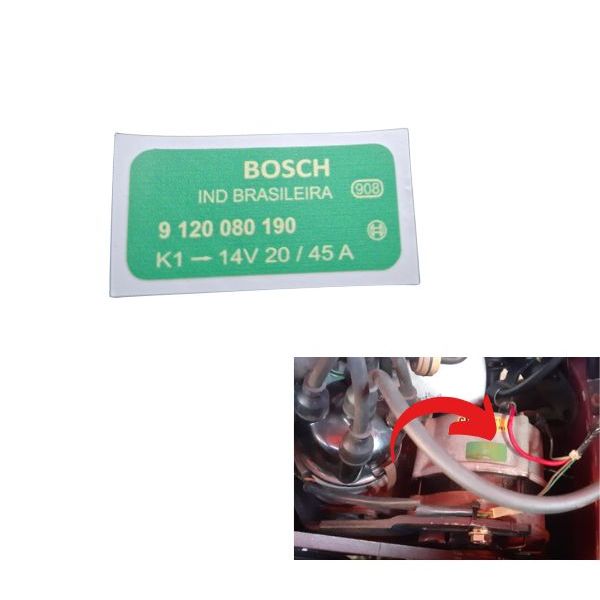 ADESIVO ETIQUETA BOSCH ALTERNADOR CHEVETTE / SELO ALTERNADOR 45A
