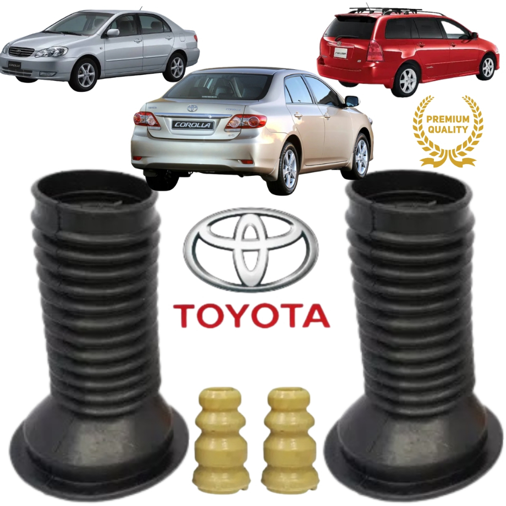 Kit Batente e Coifa Amortecedor Dianteiro Emborrachado Toyota Corolla 2002 até 2014 Toyota Fielder 2003