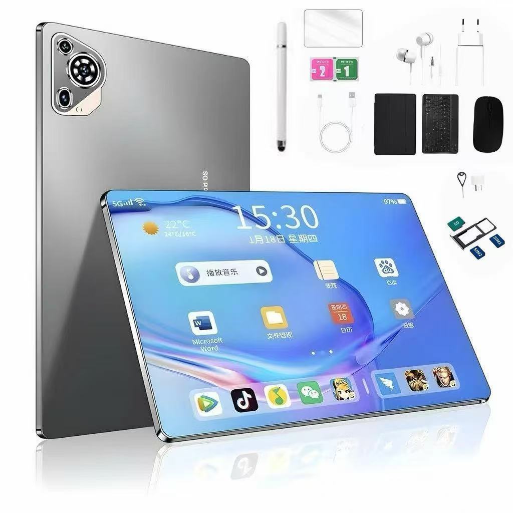 Tablet 10.1” com Teclado+Mouse 6GB RAM 128GB Android Câmera 50MP 8000mAh Android …