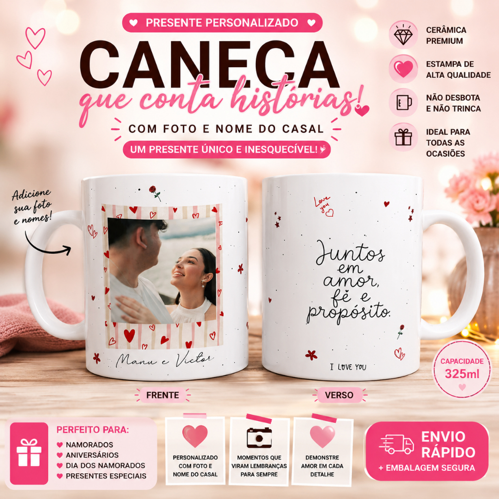 CANECA PERSONALIZADA DIA DOS NAMORADOS |CANECA DIA DOS NAMORADOS |PRESENTE NAMORADO