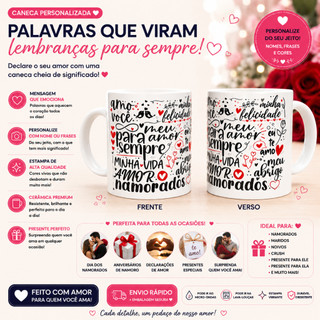 CANECA PERSONALIZADA DIA DOS NAMORADOS |CANECA DIA DOS NAMORADOS |PRESENTE NAMORADO| QUER CASAR COMIGO |TE AMO | CORAÇÃO