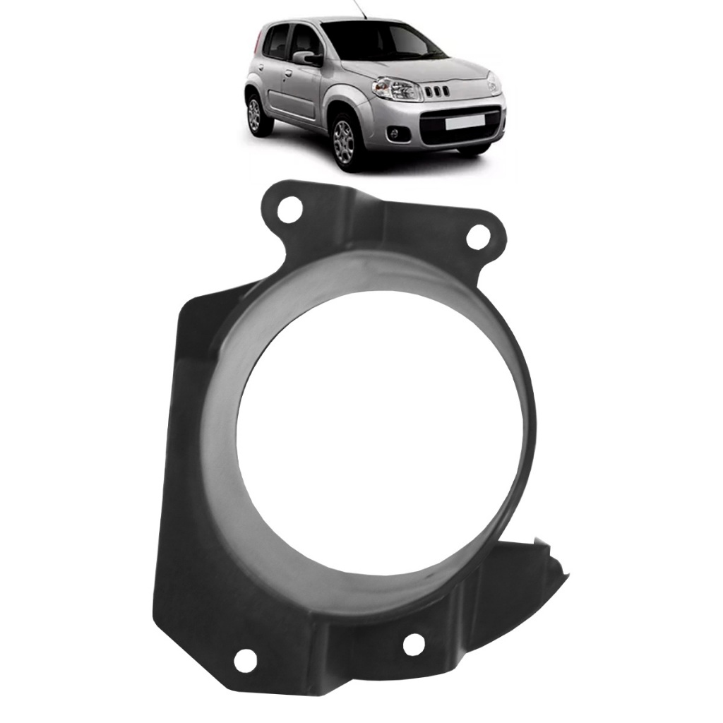 Suporte Moldura Milha Uno G4 2011 2012 2013 2014 2015 2016 2017 2018 2019 2020 2021 Preto