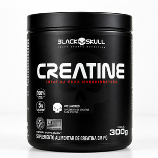 Creatina Monohidratada Black Skull 300g Creatine Pura Original