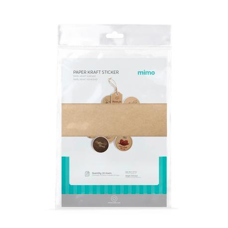 Papel Kraft Adesivo Imprimível Mimo - A4 - 85g - 20 Fls