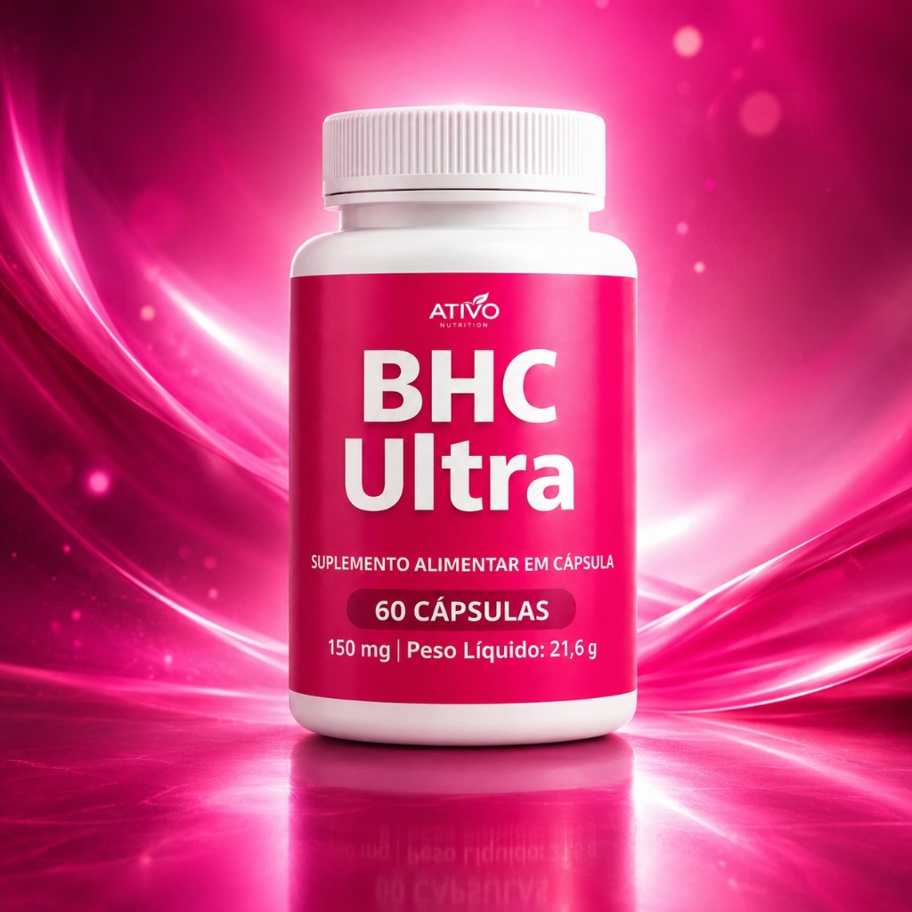 BHC Ultra  - 500mg - 60 Cápsulas - Suplemento Alimentar - Antioxidante, Disposição e Bem-Estar
