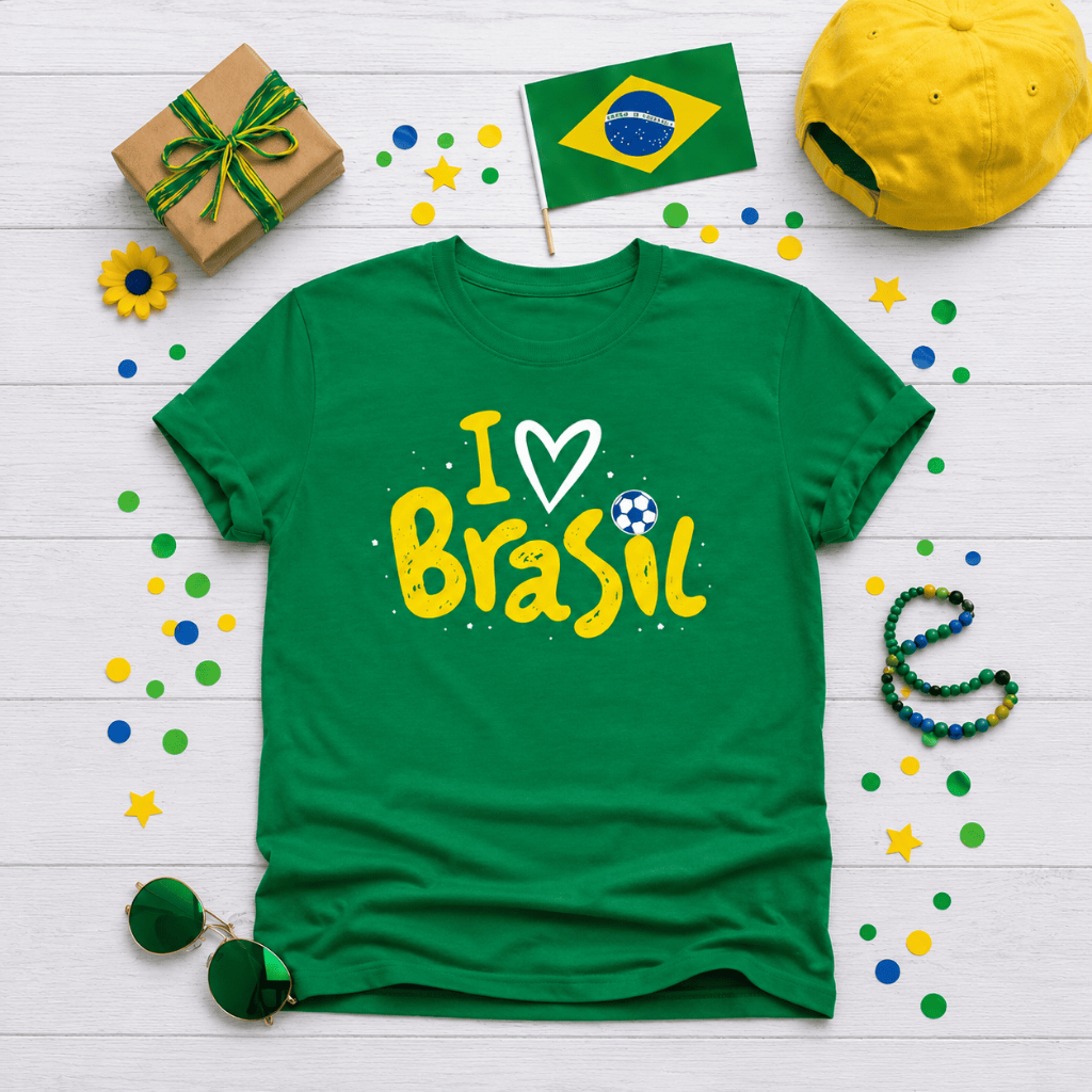 Camiseta Feminina Brasil Hexa Blusa Feminina 100% algodão Seleção Brasileira Copa Mu