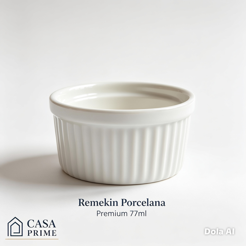 Ramequim Porcelana Branca 77ml Mini Molheira Forno e Airfryer Gourmet Pequeno Casa Prime