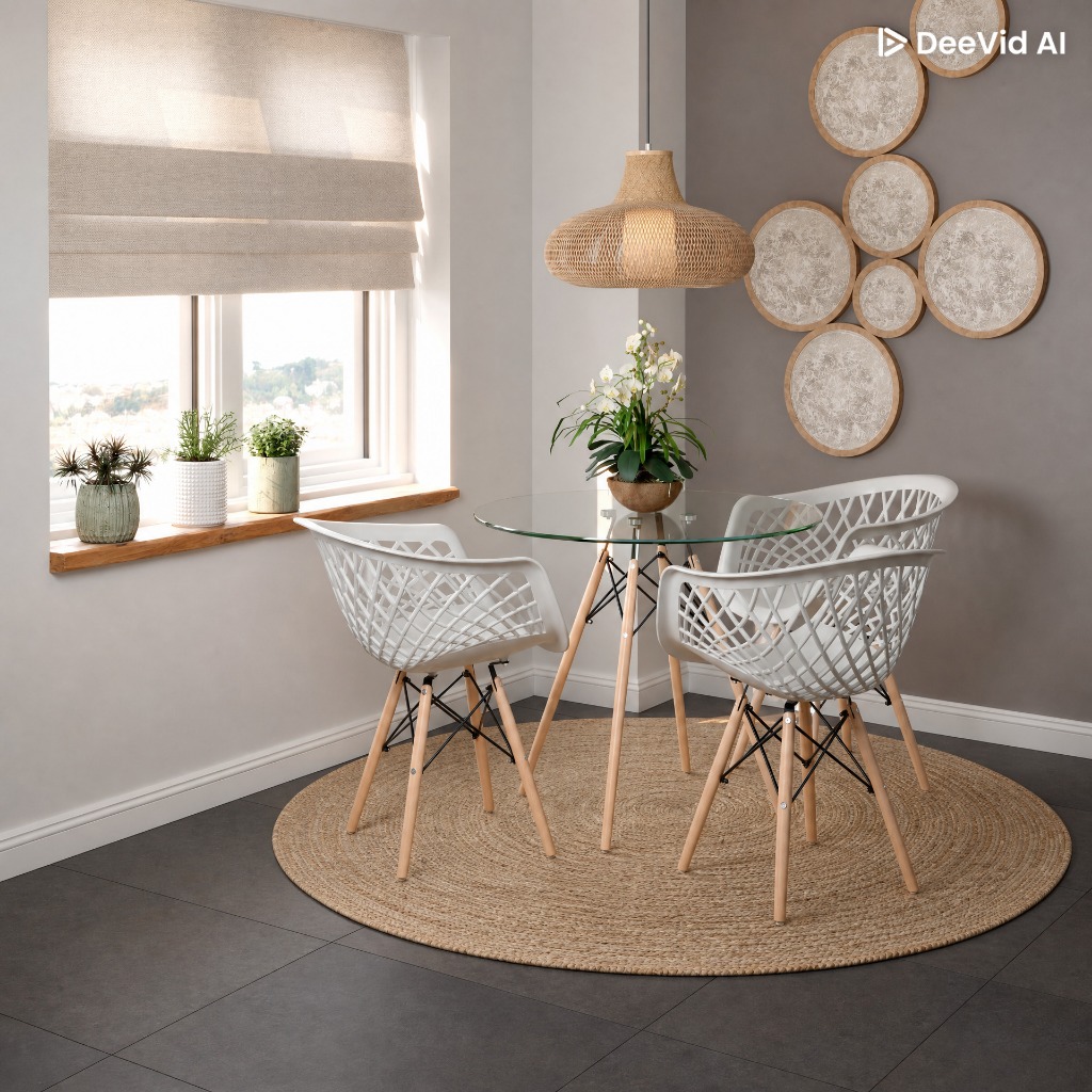 Cadeira Web DSW com Pés de Madeira para Sala Cozinha e Escritório - Seat&co