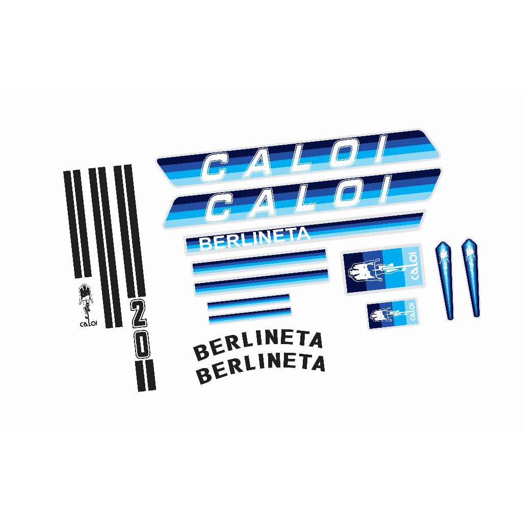 Kit Adesivos Bicicleta Caloi Berlineta 1983 Azul
