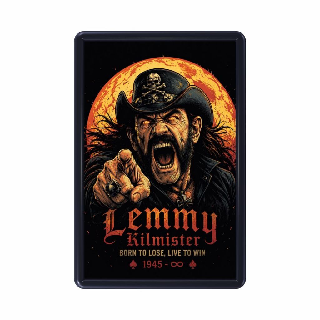 Quadro decorativo Lemmy Kilmister Motorhead Born To Lose Tamanho 30x20cm com moldura