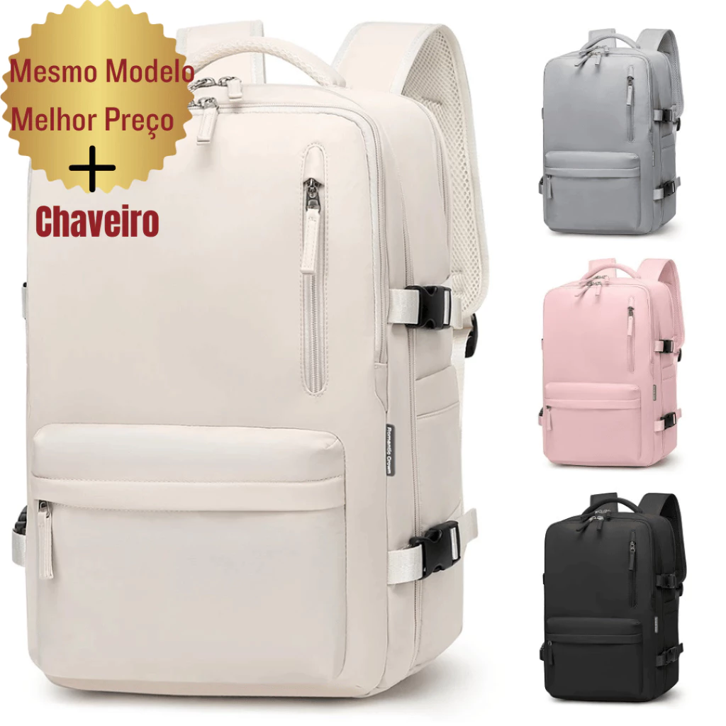 Mochila De Viagem Multifuncional Impermeável Reforçada Expansível para Trilha Esportiva Notebook Executiva BS-01