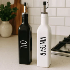 Jogo de Azeiteiro Vinagreiro De Vidro Manhattan 290ml Hauskraft 2 Peças
