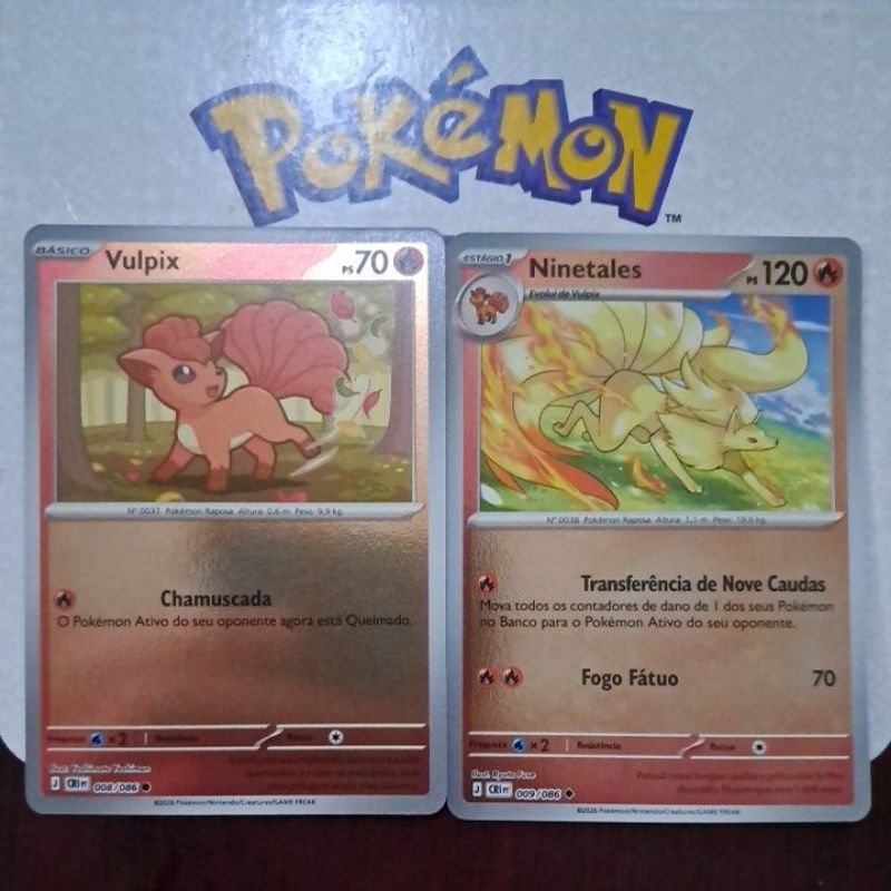 Carta Card Pokémon Vulpix Ninetales Reverse Foil Caos Ascendente