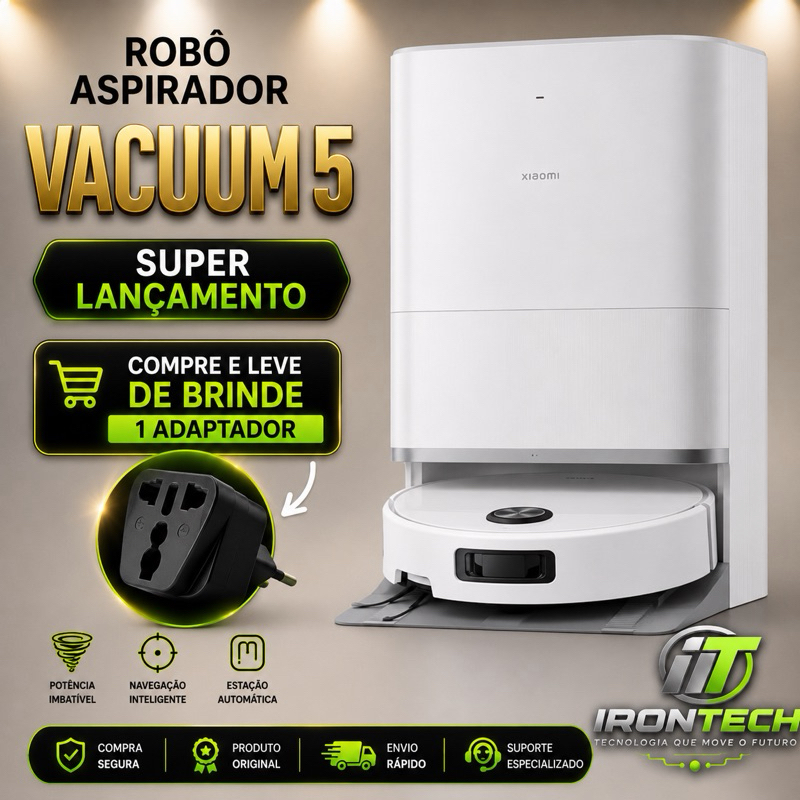 Robô aspirador Vacuum 5 110V/220V 20.000 PÁ