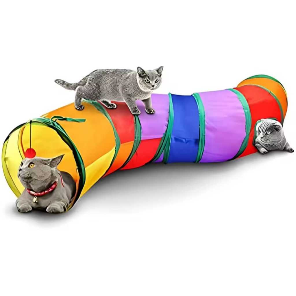 Brinquedo Para Pets Túnel Labirinto Para Gatos Colorido