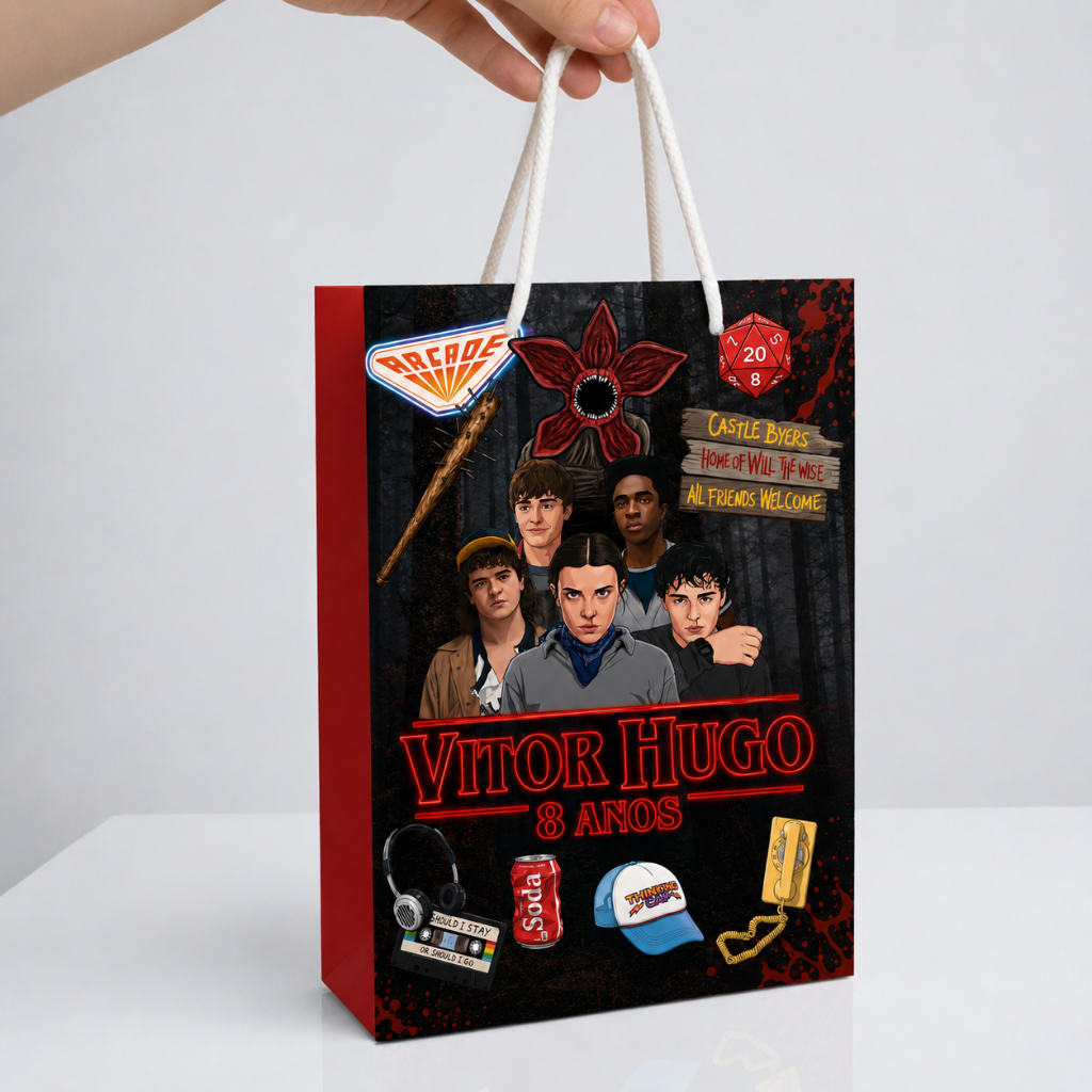 Sacolinha Stranger Things  Personalizado Sacolinha Lembrancinha Aniversário
