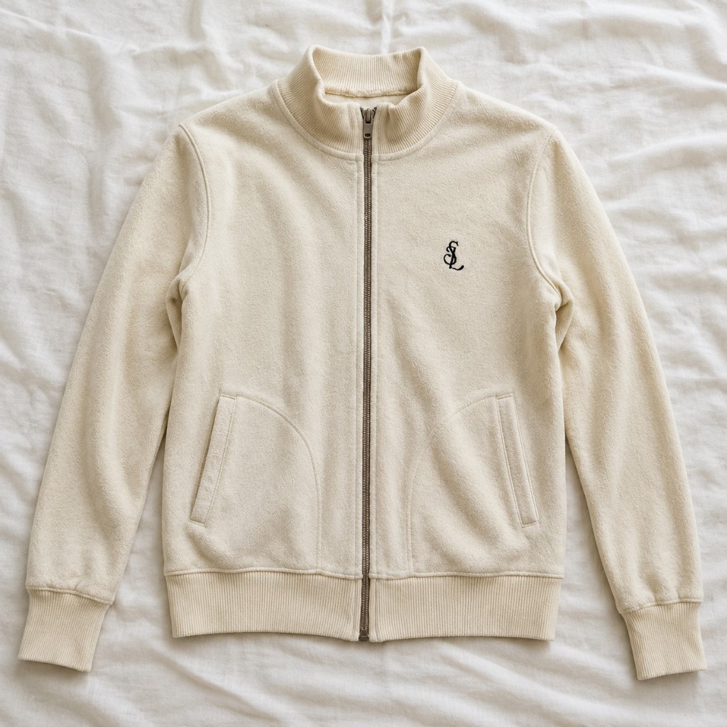 brechó casaquinho plush vintage anos 70 retrô off white tamanho p