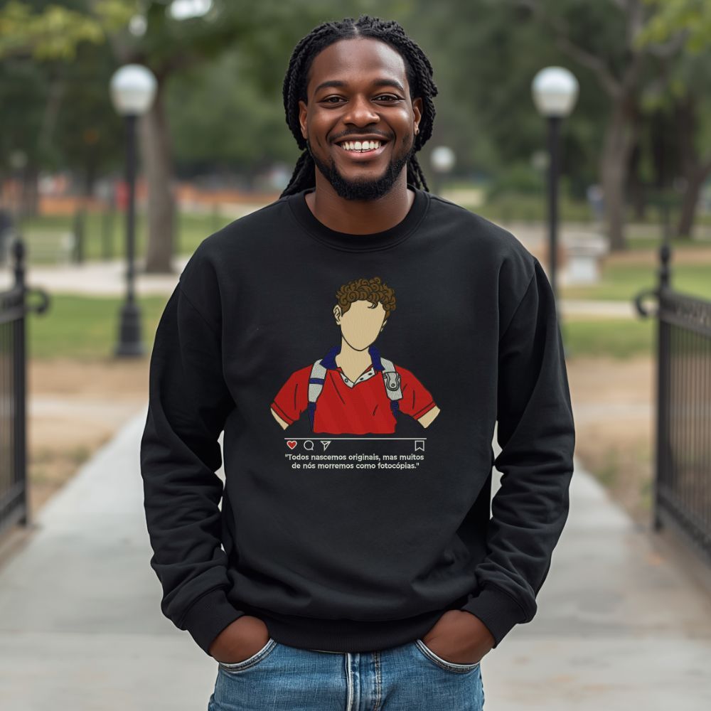 Moletom Masculino Santo Carlos Acutis Bordado Católico Moda Fé Católica